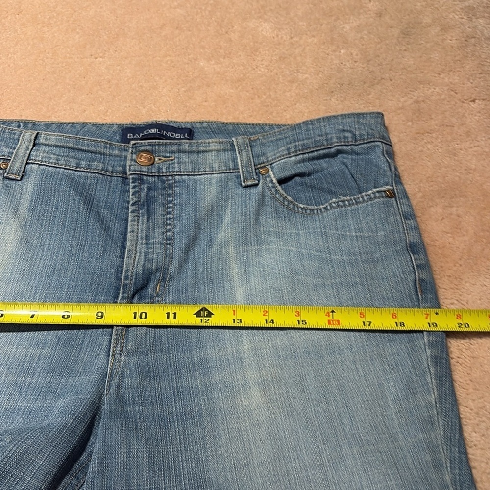 BandolinoBlu Distressed High Rise Denim Capris. 14P - Picture 7 of 11